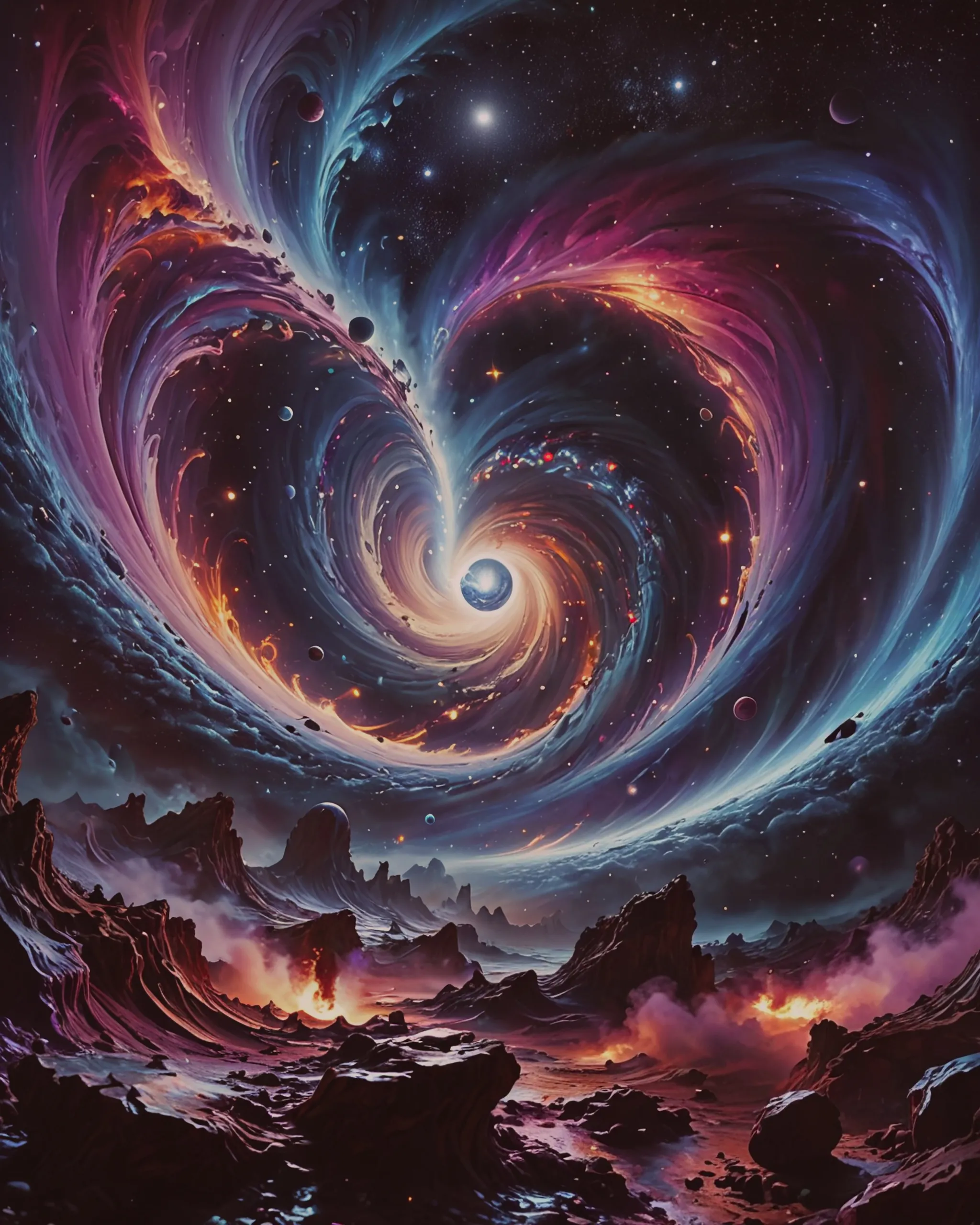 Tsunami nebula space - Free AI Photo Generator - starryai