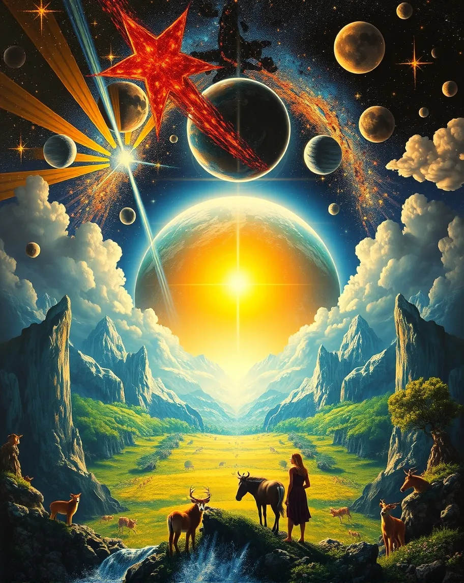 Imagine a magnificent painting 1 - Free AI Photo Generator - starryai