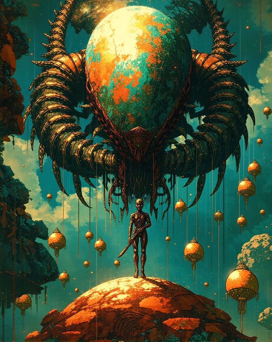 Majestic painting alien - Free AI Photo Generator - starryai