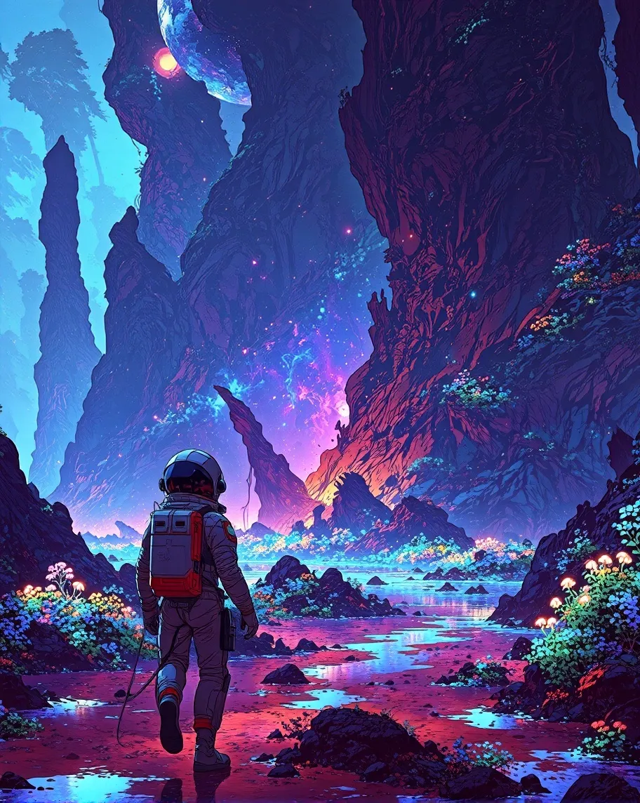 “An astronaut a detailed, space - Free AI Photo Generator - starryai