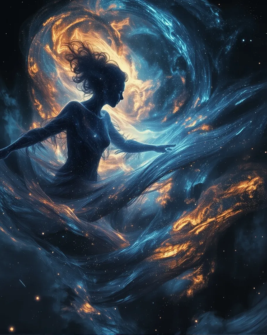 A cosmic god seeding life on - Free AI Photo Generator - starryai