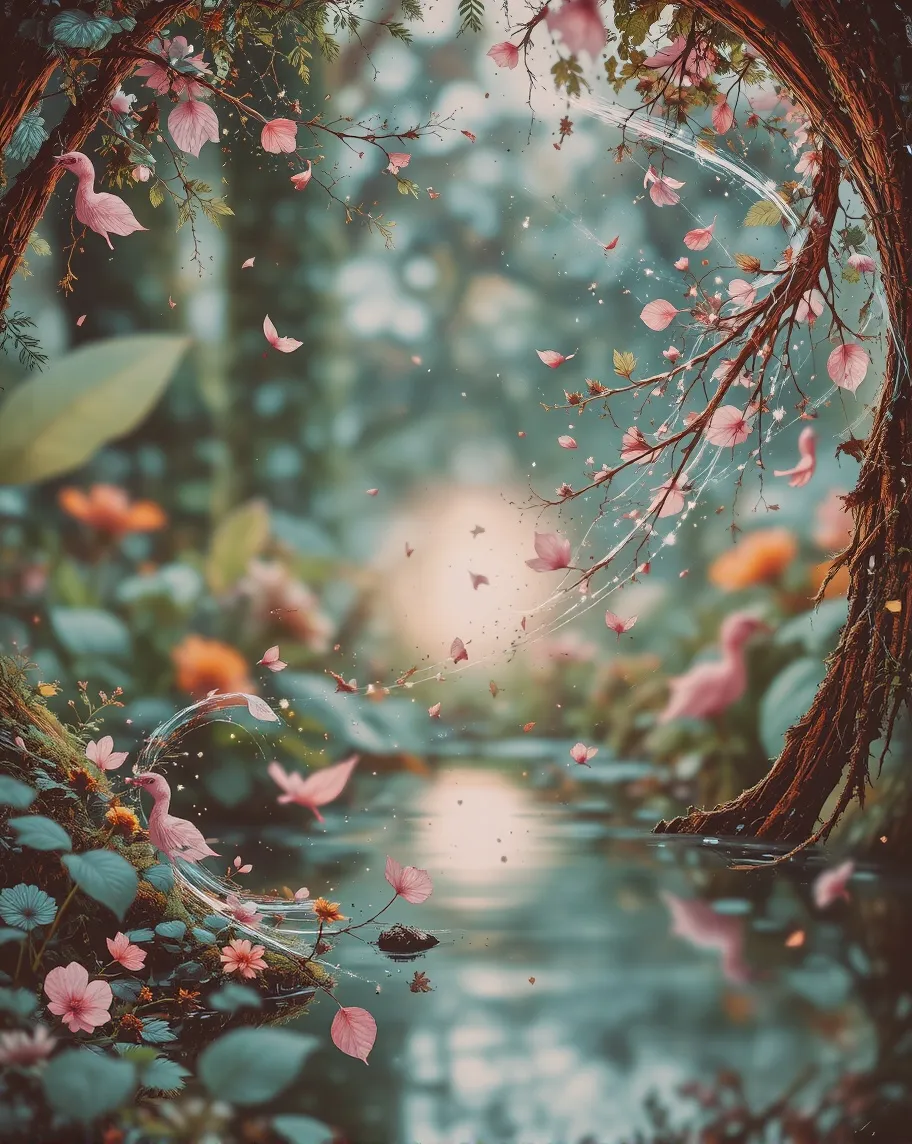 A dreamy, Zen-like scene where - Free AI Photo Generator - starryai