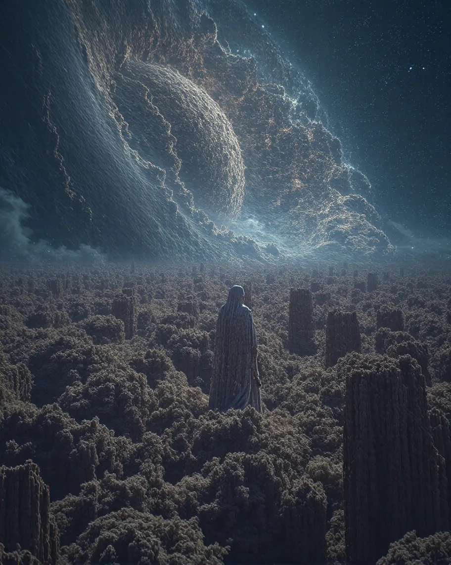 A cosmic god seeding life on - Free AI Photo Generator - starryai