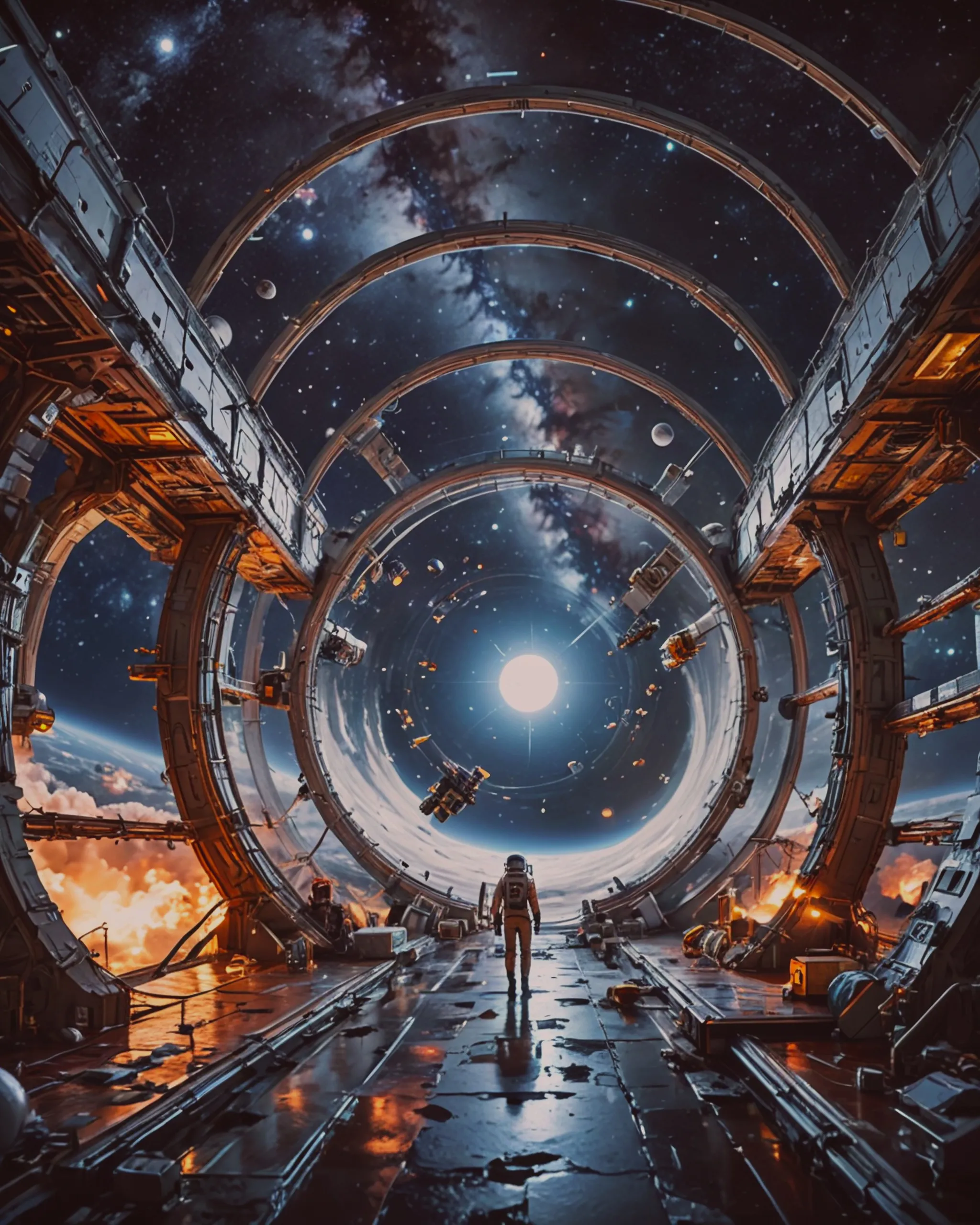 space station named inspiration - Free AI Photo Generator - starryai