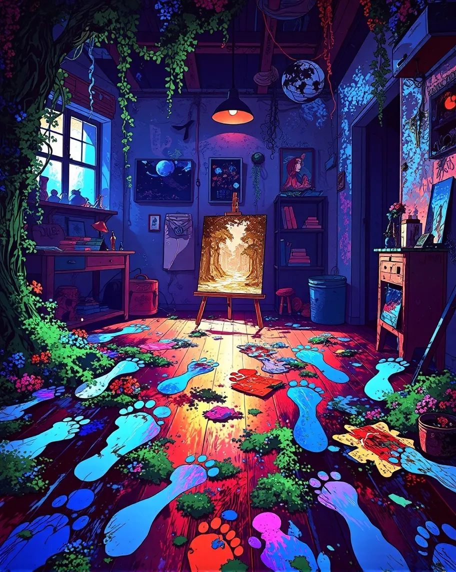 A whimsical art studio where made - Free AI Photo Generator - starryai