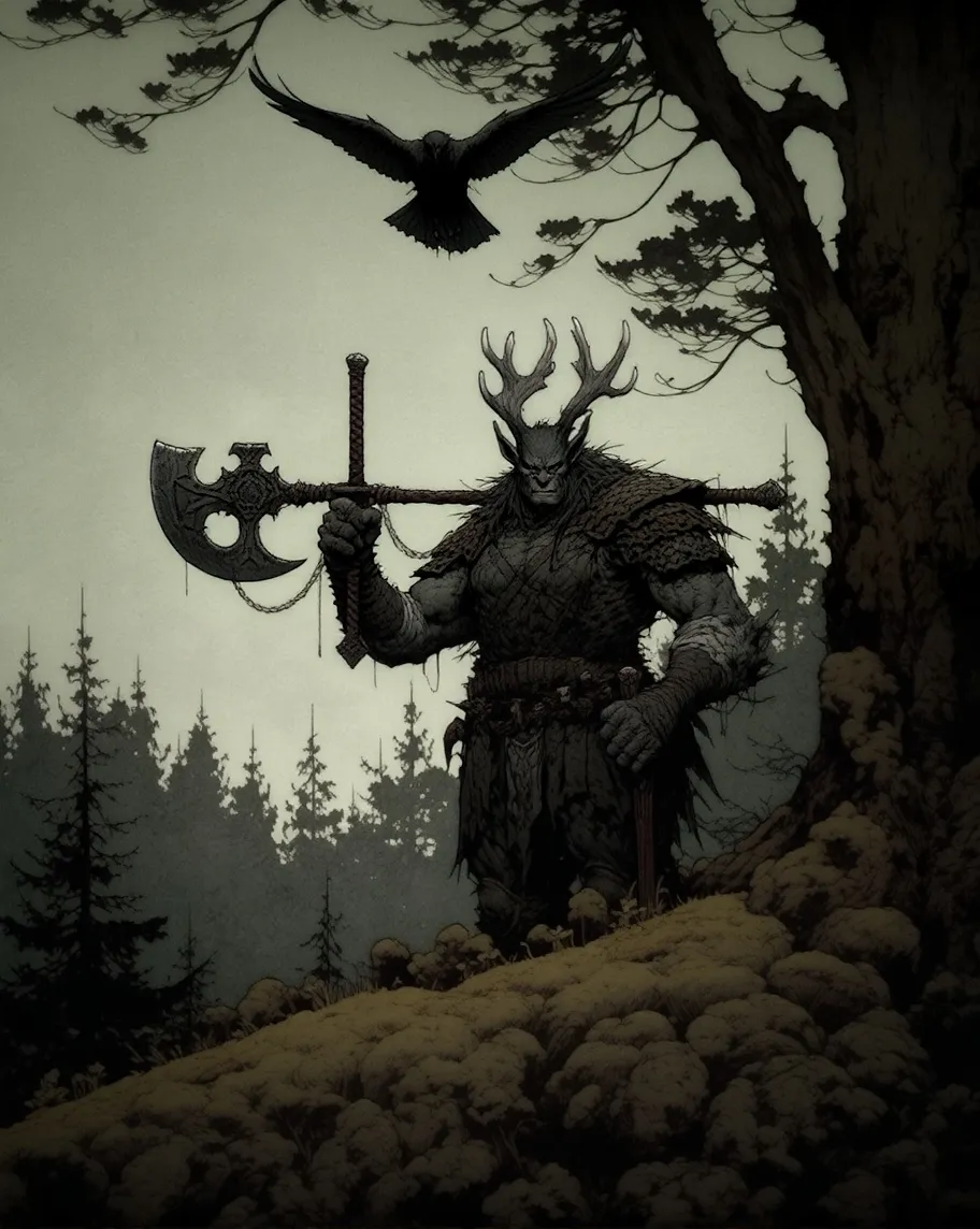 Orc Tree A rusted armor wearing orc tree - Free AI Photo Generator - starryai