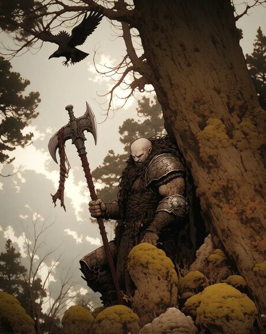Orc Tree A rusted armor wearing orc tree - Free AI Photo Generator - starryai