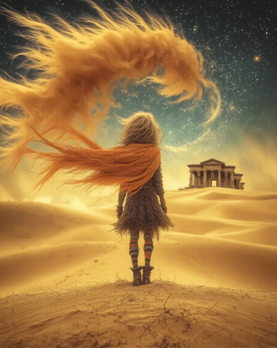 A Solitary Figure Emerges From - Free AI Photo Generator - starryai