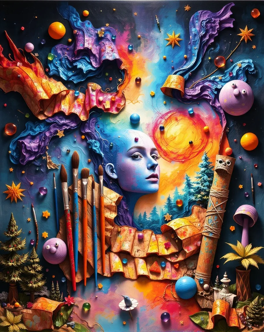 a fantastical realm where art a - Free AI Photo Generator - starryai