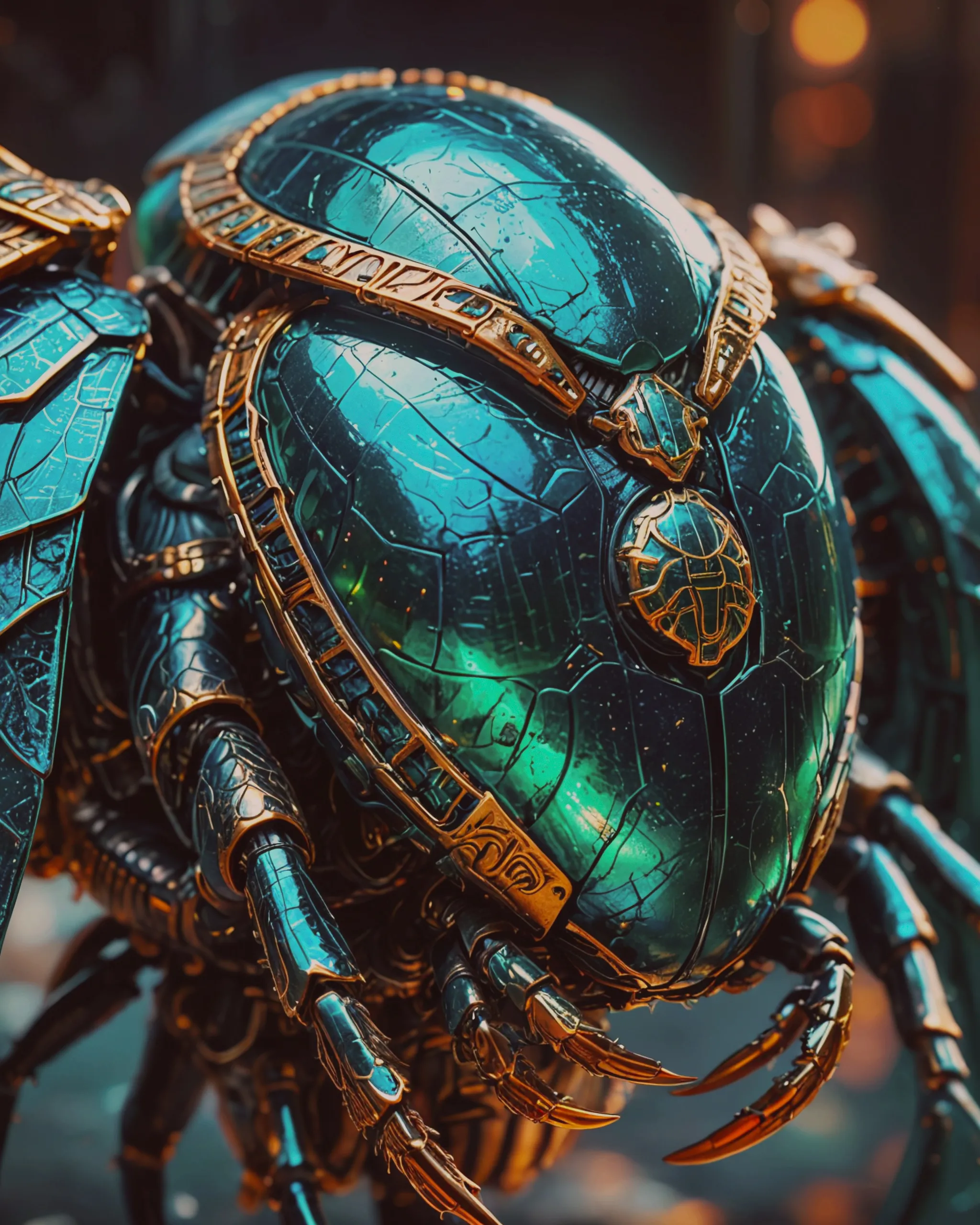 Close up a scarab - Free AI Photo Generator - starryai