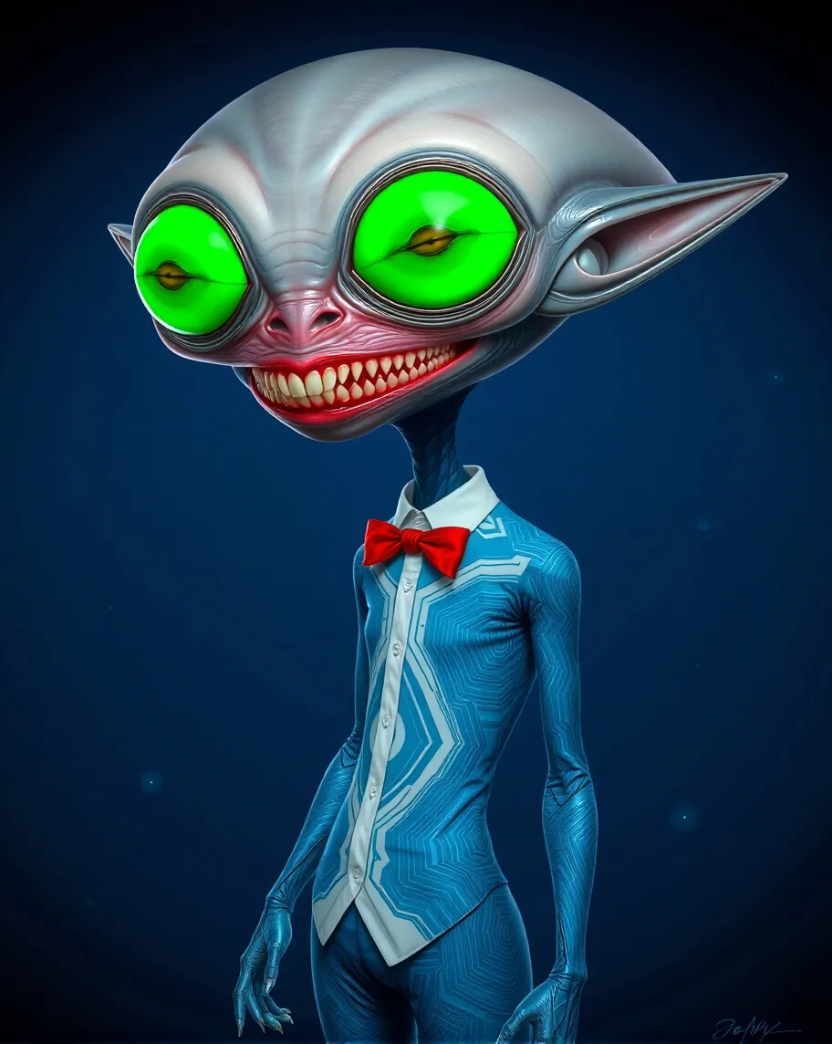 digital painting a humanoid alien - Free AI Photo Generator - starryai