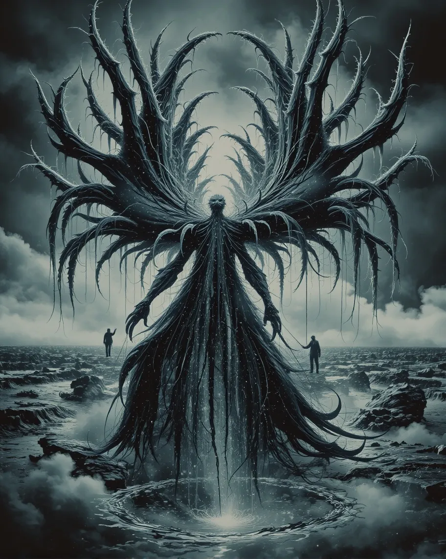 A cosmic god seeding life on - Free AI Photo Generator - starryai