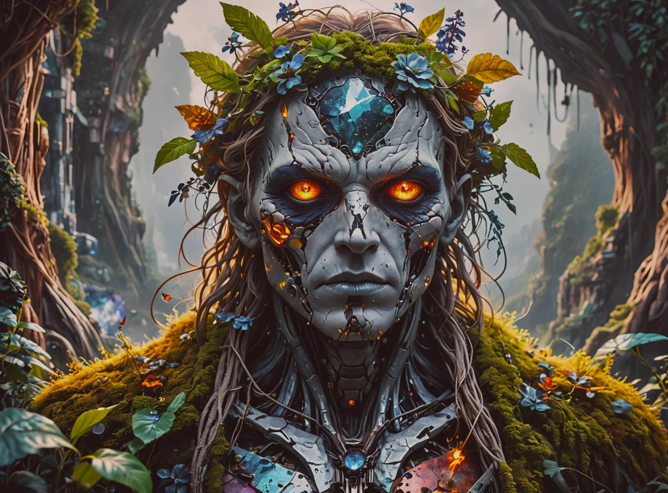 A cosmic god seeding life on - Free AI Photo Generator - starryai
