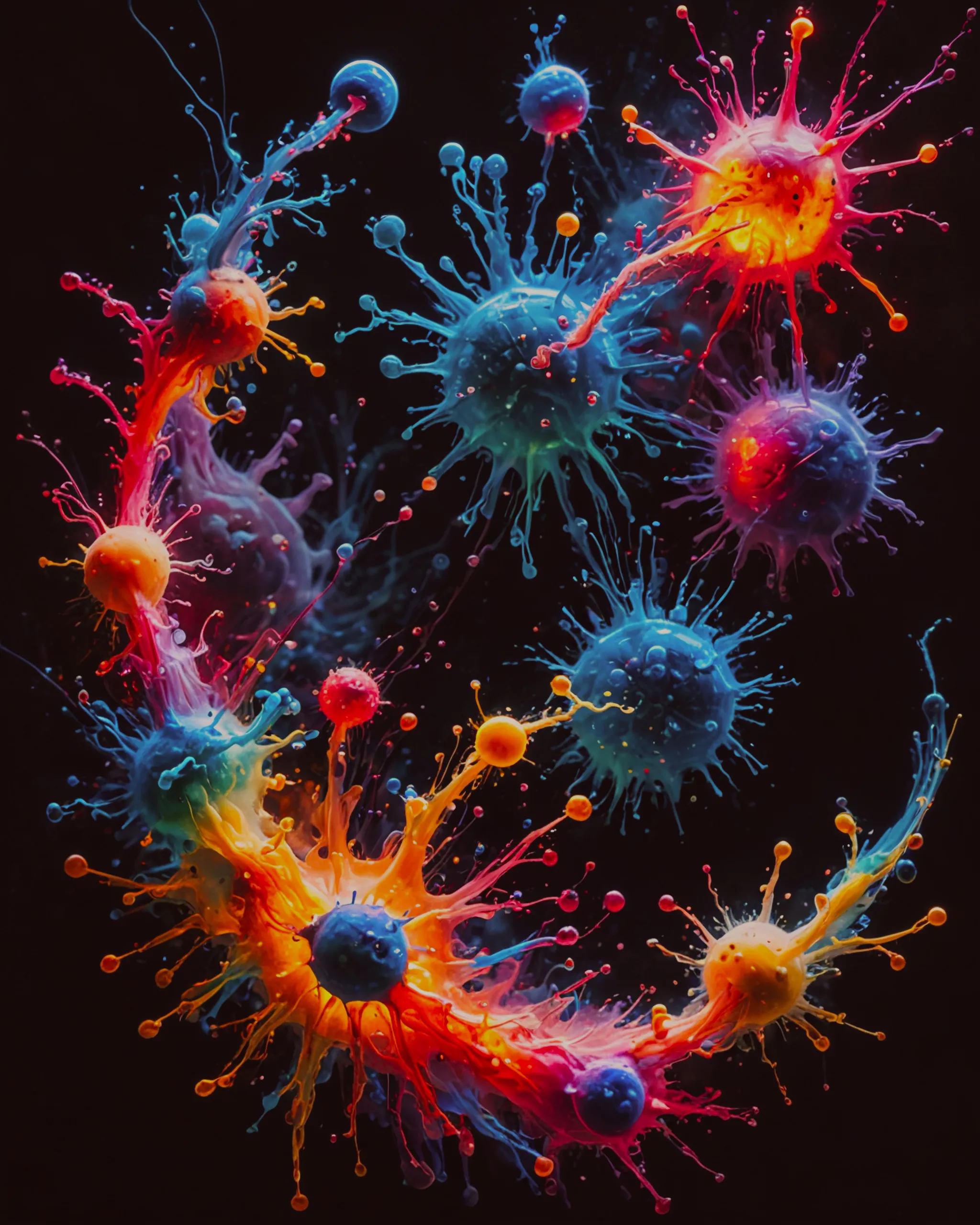 Science Ink Impression Ink trepid impressions bacteria - Free AI Photo Generator - starryai