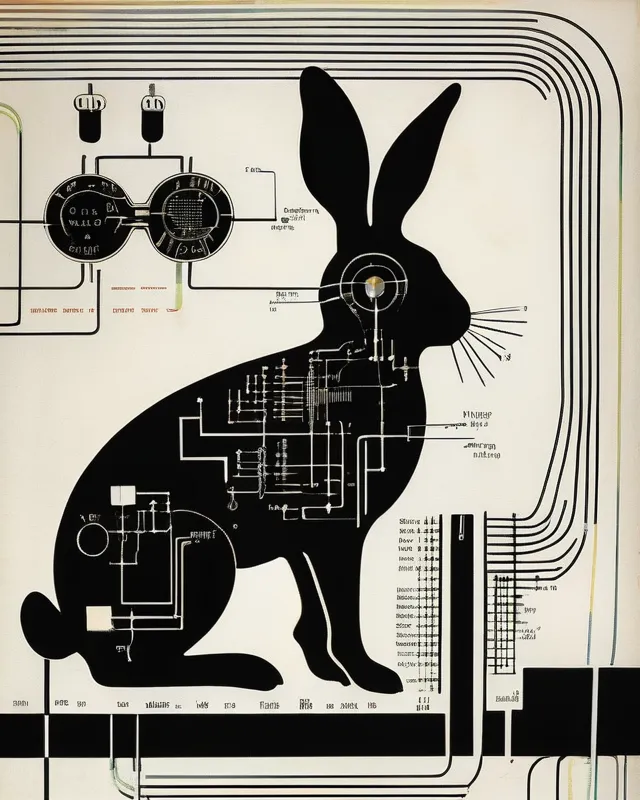 Electric rabbit diagram. - Free AI Photo Generator - starryai