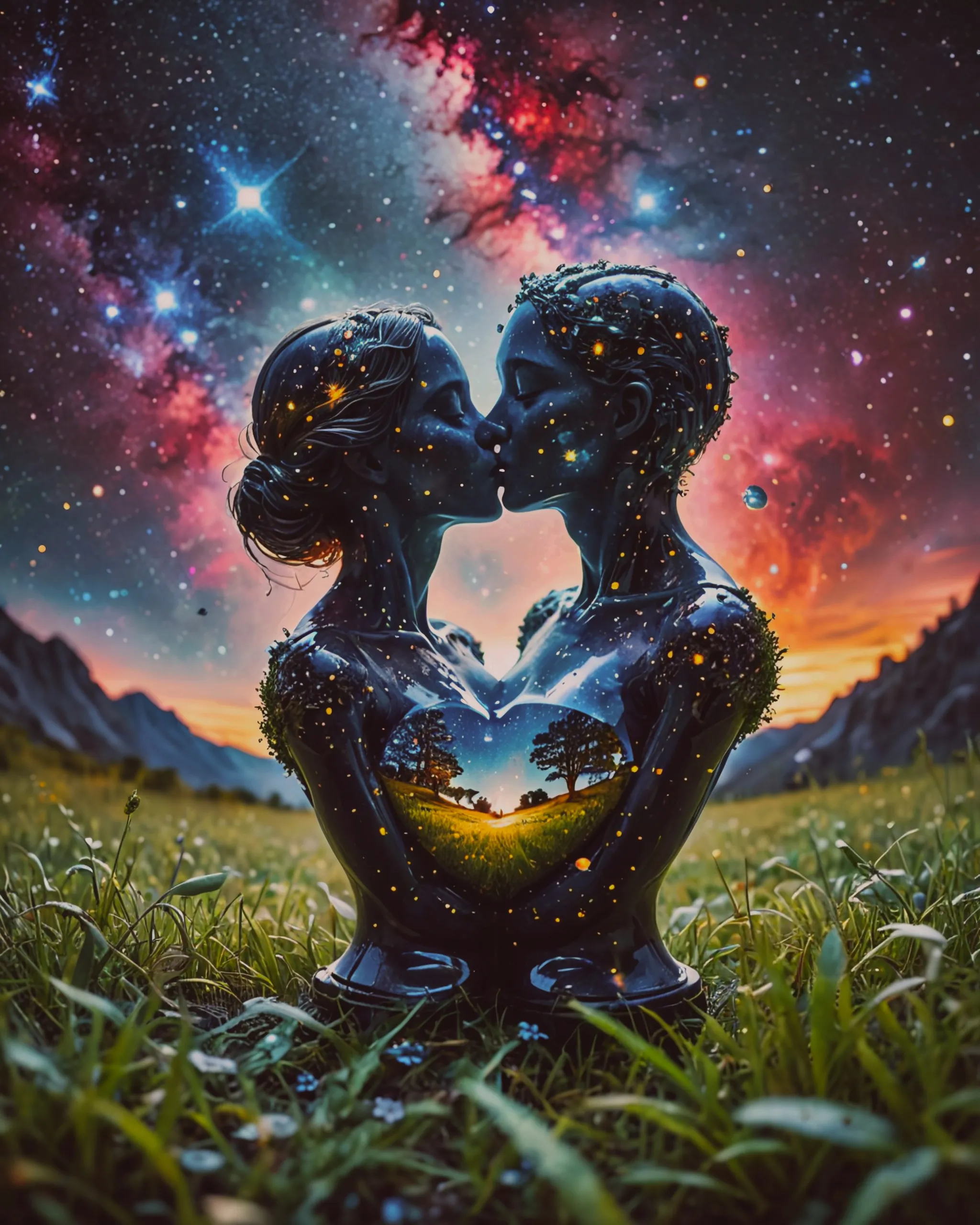 Cosmic utopia galaxies nebula a - Free AI Photo Generator - starryai