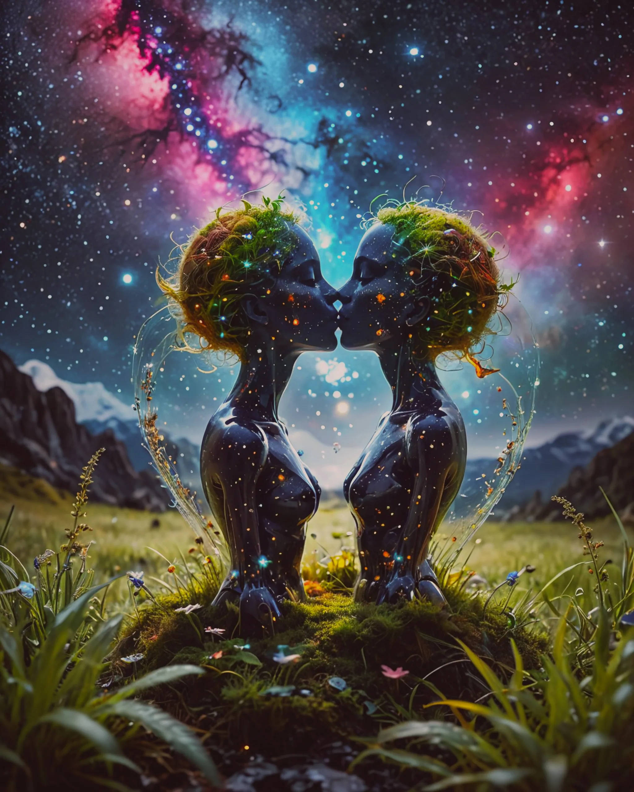 Cosmic utopia galaxies nebula a - Free AI Photo Generator - starryai