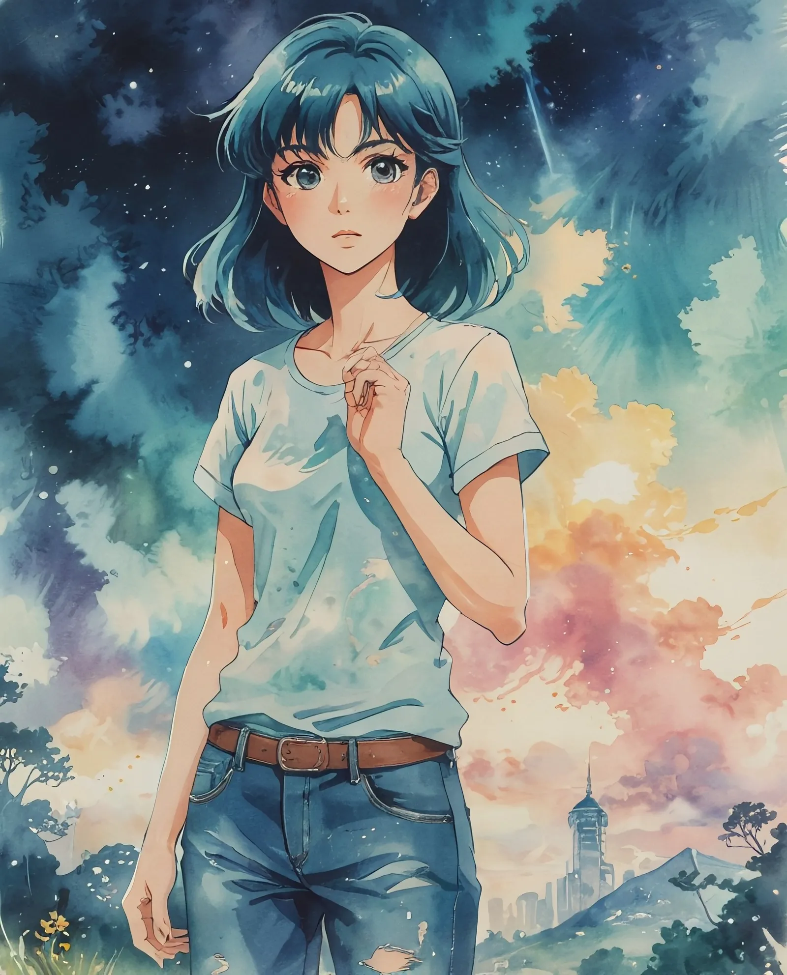 regenerate watercolor - Free AI Photo Generator - starryai