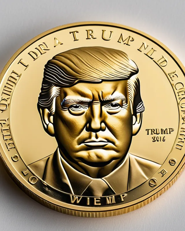 gold coin a portrait Donald look - Free AI Photo Generator - starryai