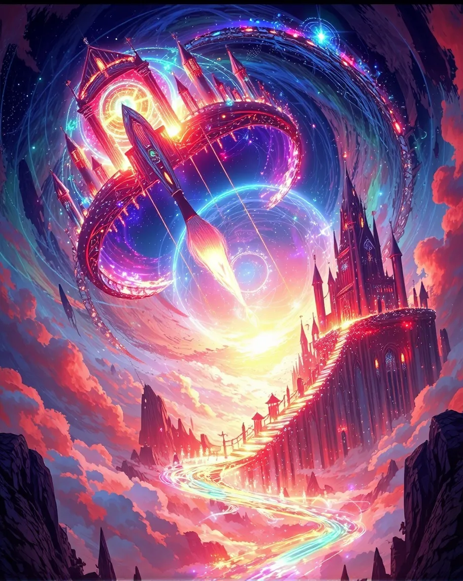 A surreal world where sky a made - Free AI Photo Generator - starryai