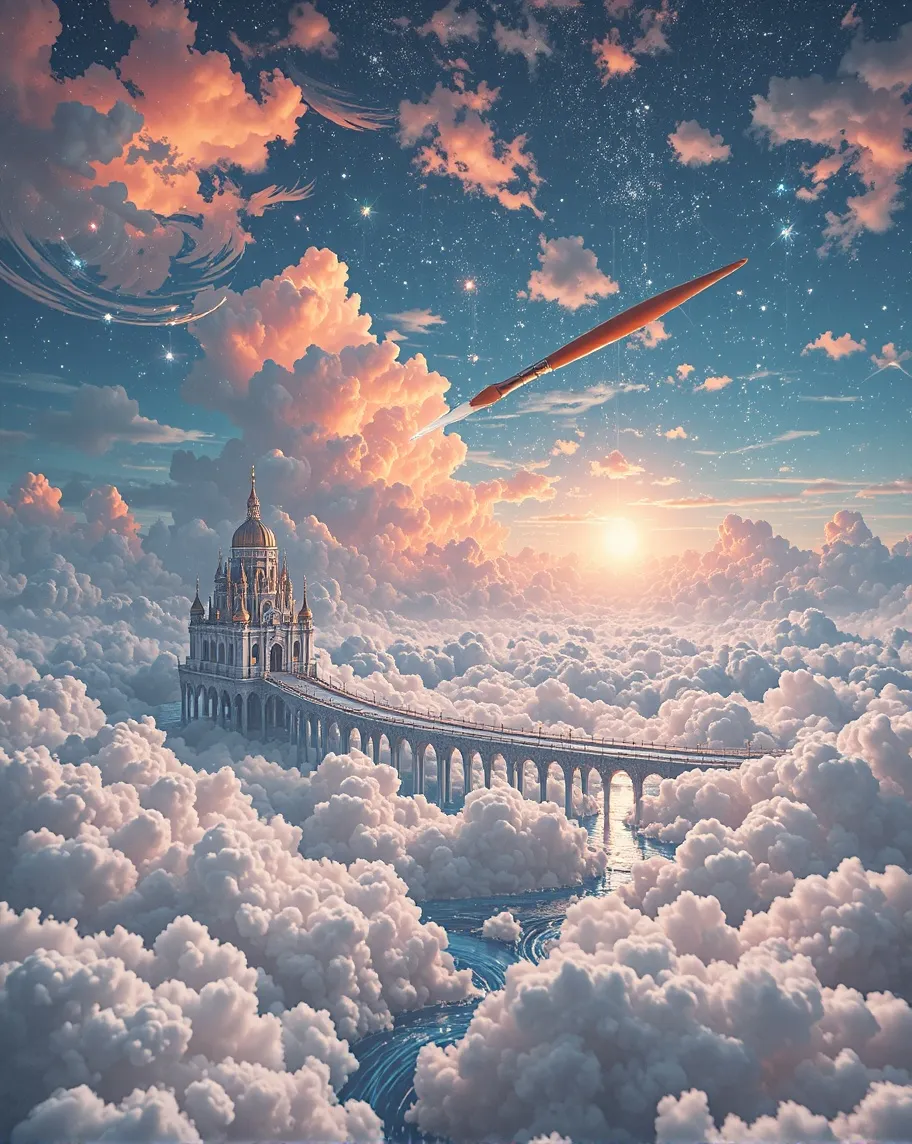 A surreal world where sky a made - Free AI Photo Generator - starryai