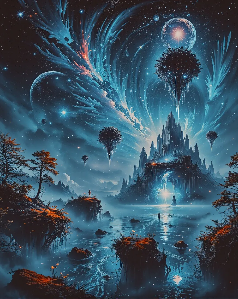 Imagine a vast dreamscape where - Free AI Photo Generator - starryai