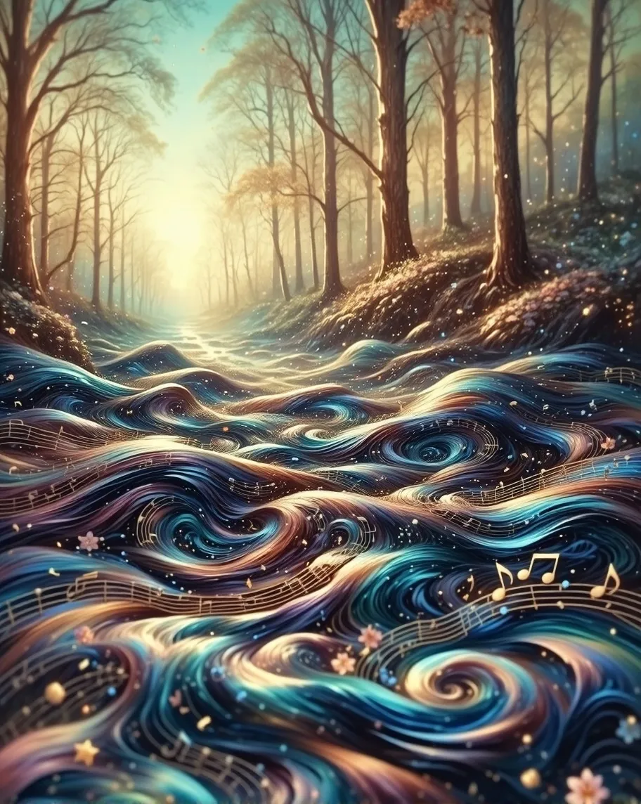 A river made entirely shifting, - Free AI Photo Generator - starryai