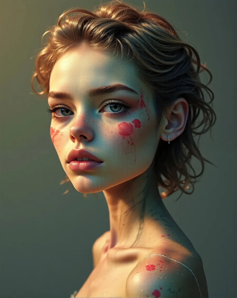 Portrait a humanoid Alien Girl - Free AI Photo Generator - starryai