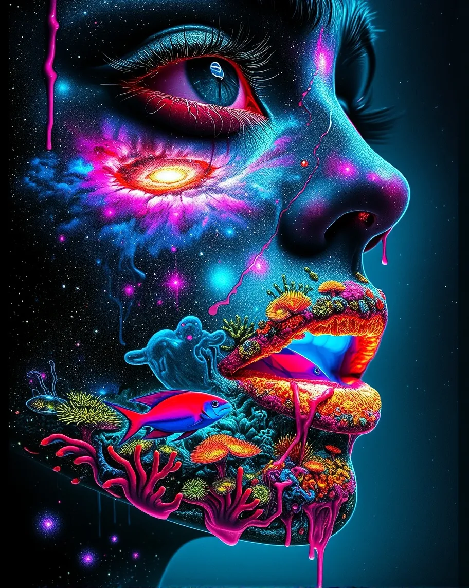 A hyper-realistic surreal a human - Free AI Photo Generator - starryai