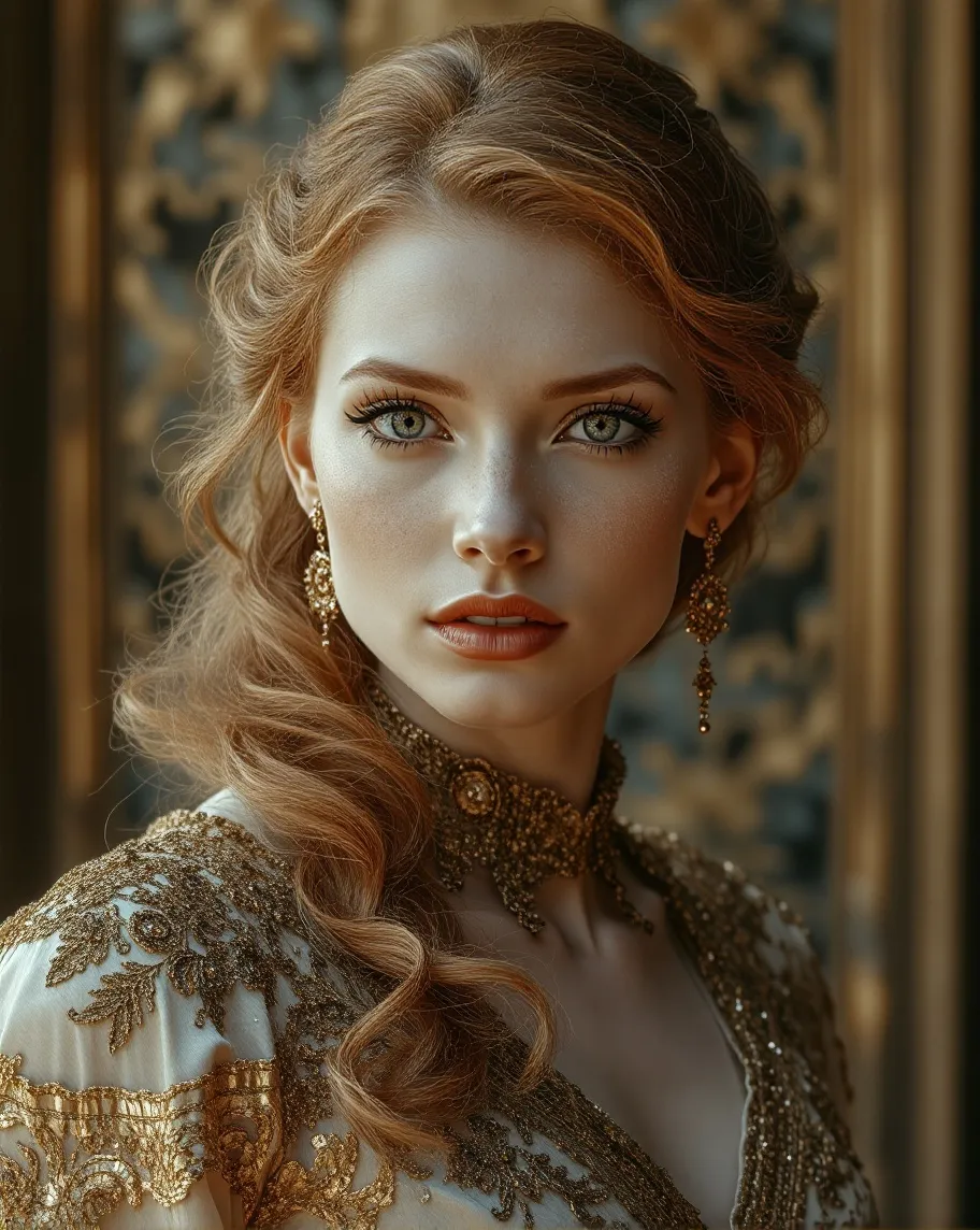A beautiful woman ginger hair She - Free AI Photo Generator - starryai