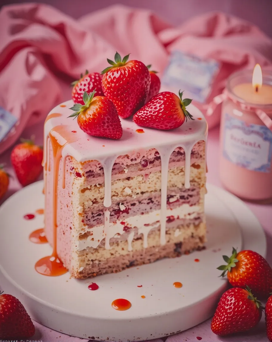 Strawberry cake - Free AI Photo Generator - starryai