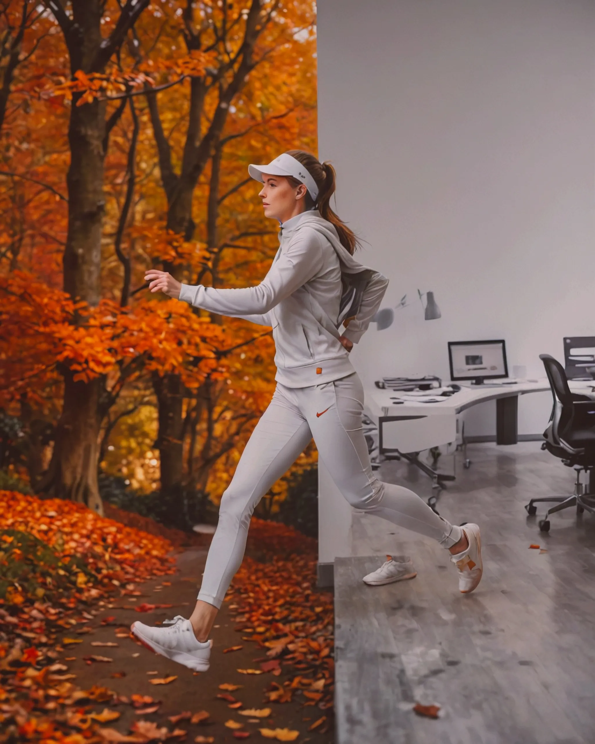 image shows a woman sports white - Free AI Photo Generator - starryai