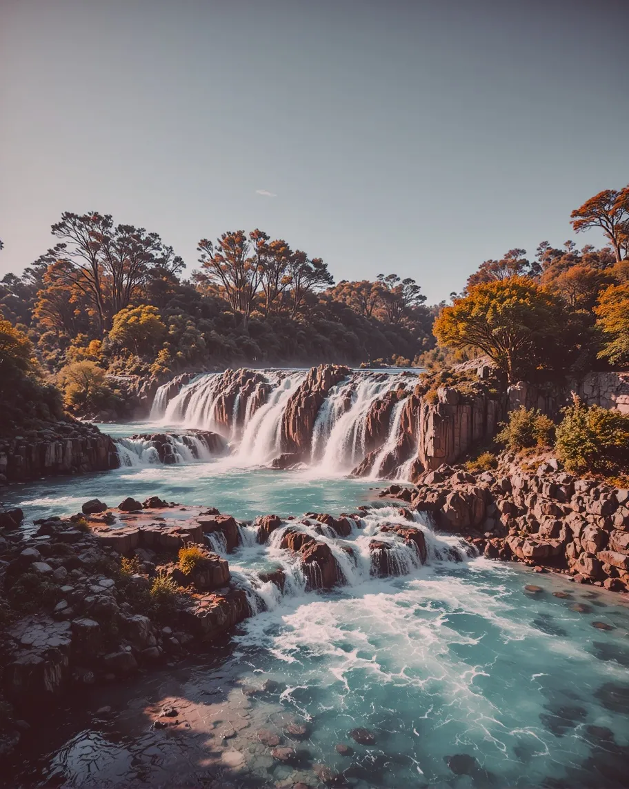 A river’s cascade, water multi - Free AI Photo Generator - starryai