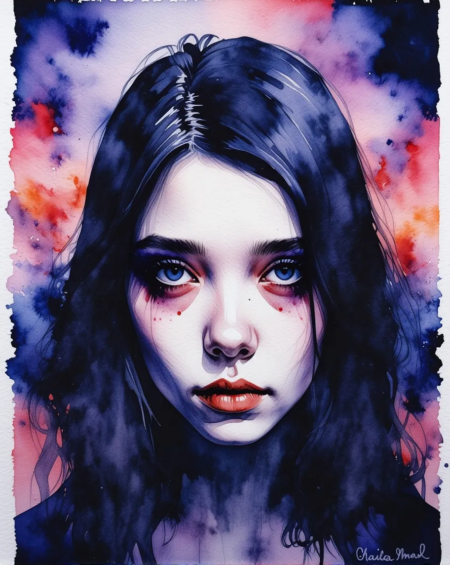 A hauntingly beautiful portrait - Free AI Photo Generator - starryai