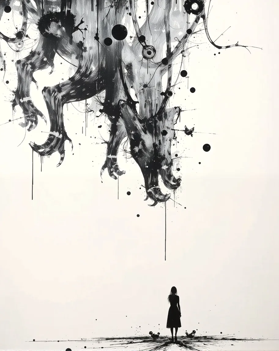 Brushstroke ink across a canvas - Free AI Photo Generator - starryai