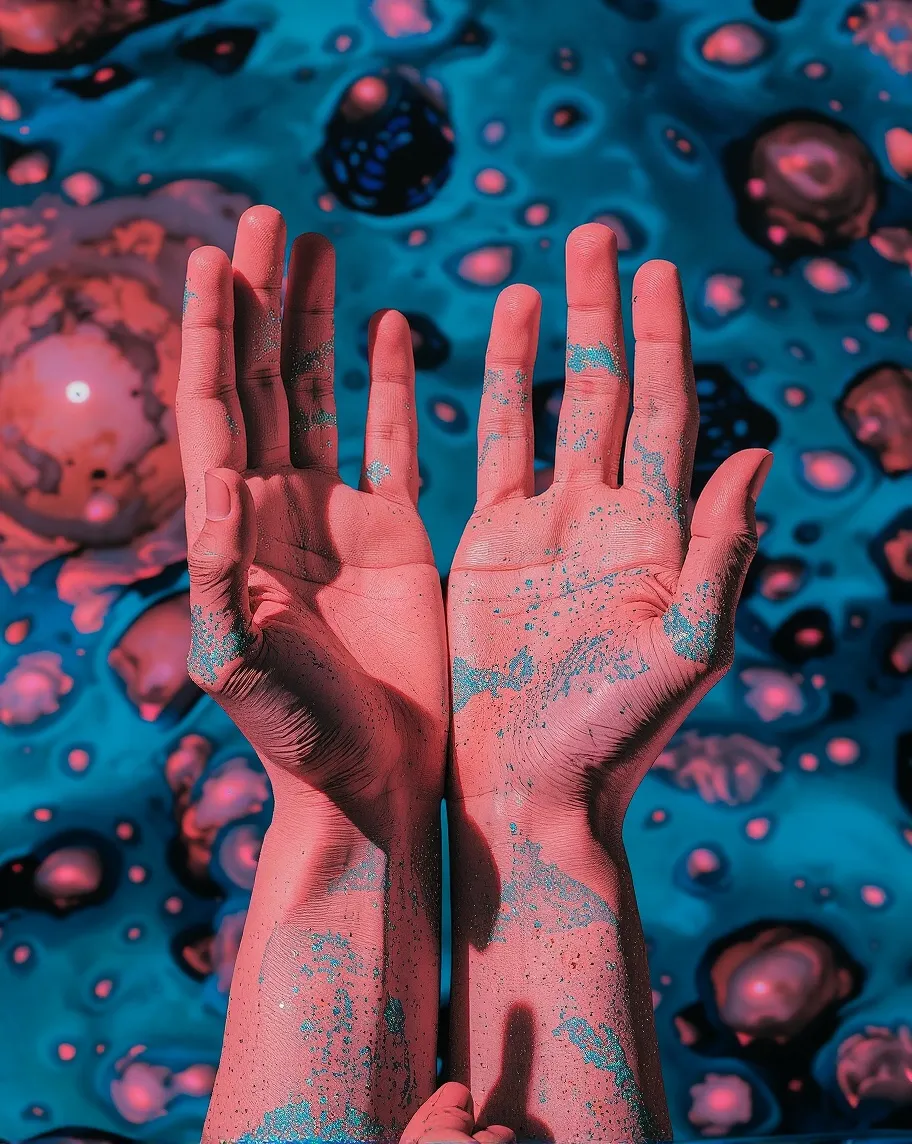 Hands made galaxies holding - Free AI Photo Generator - starryai