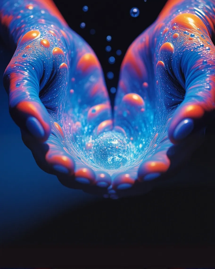 Hands made galaxies holding - Free AI Photo Generator - starryai