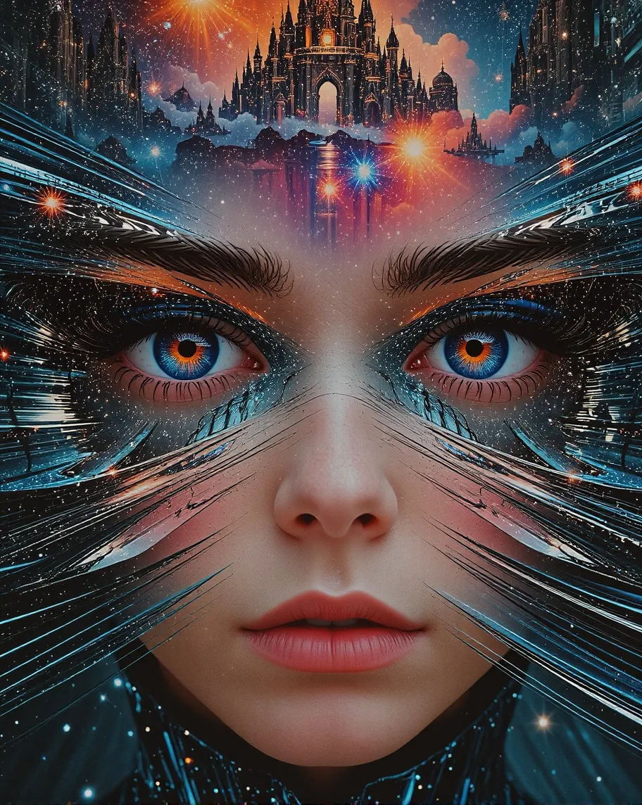 A portrait where character’s eyes - Free AI Photo Generator - starryai
