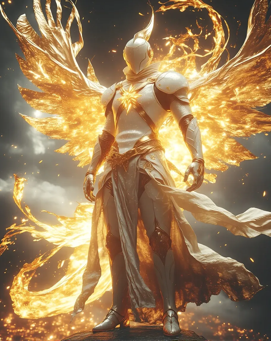 A majestic knight clad shining - Free AI Photo Generator - starryai