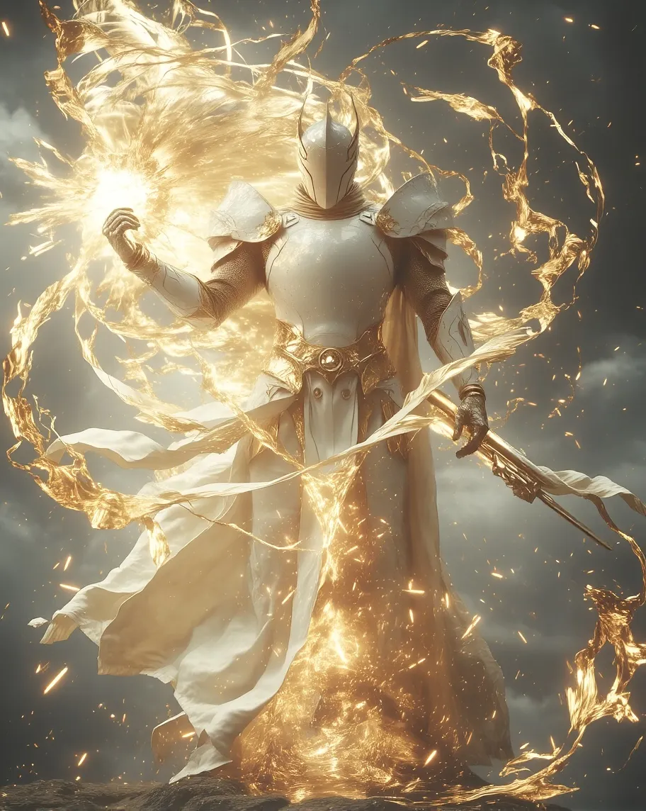 A majestic knight clad shining - Free AI Photo Generator - starryai
