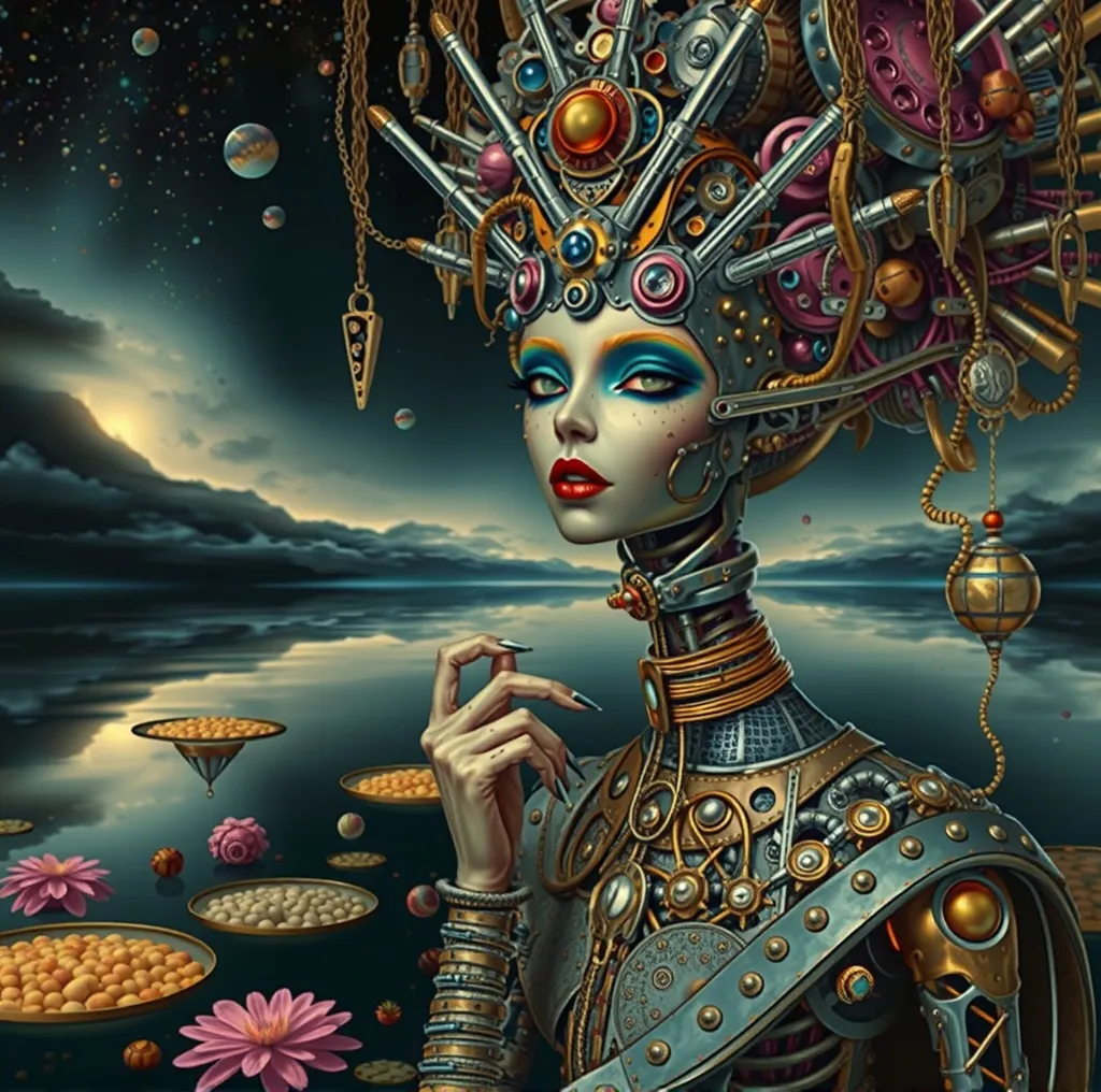Cosmic Oracle Black Hole Crown - Free AI Photo Generator - starryai