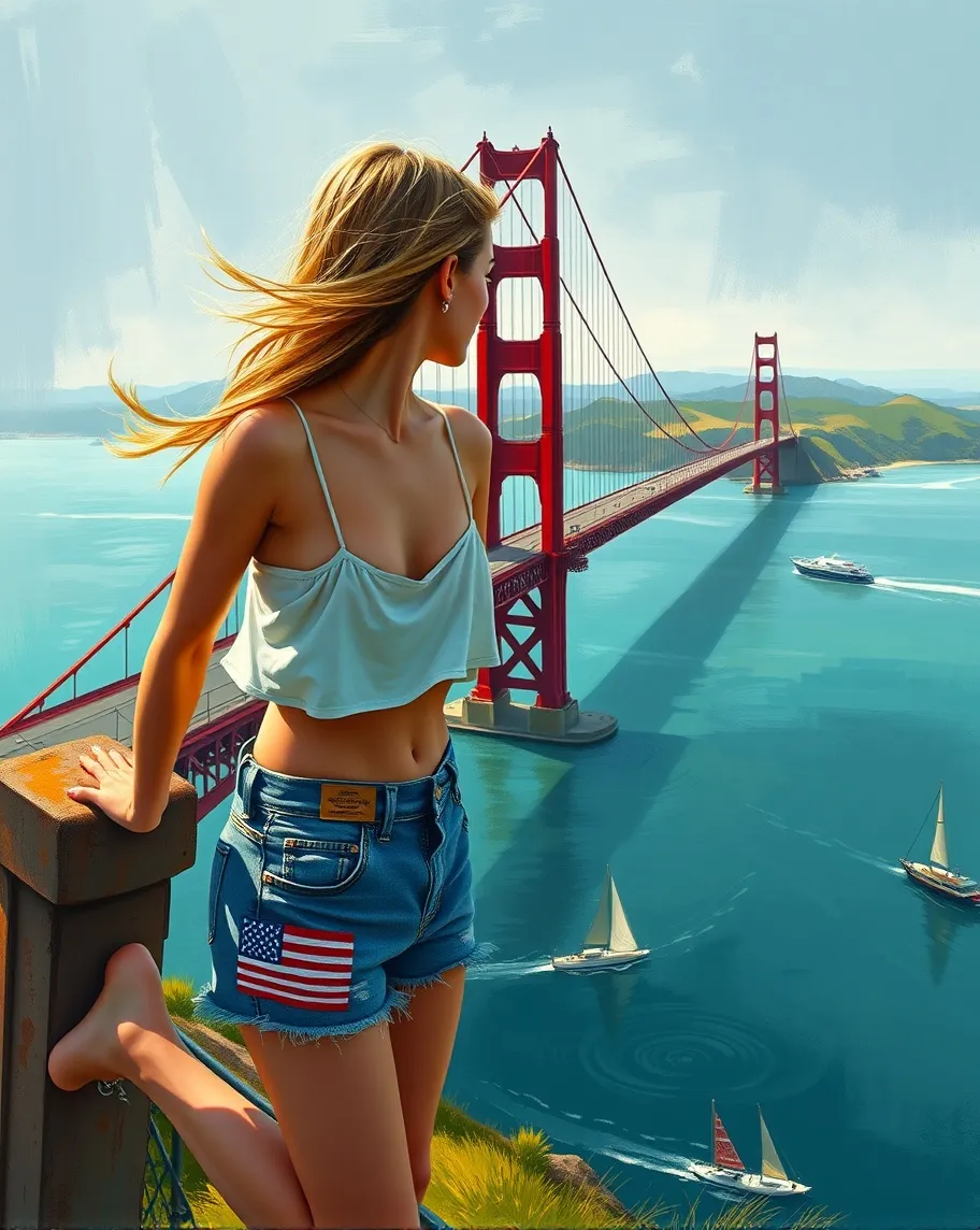 A young woman athletic build on - Free AI Photo Generator - starryai