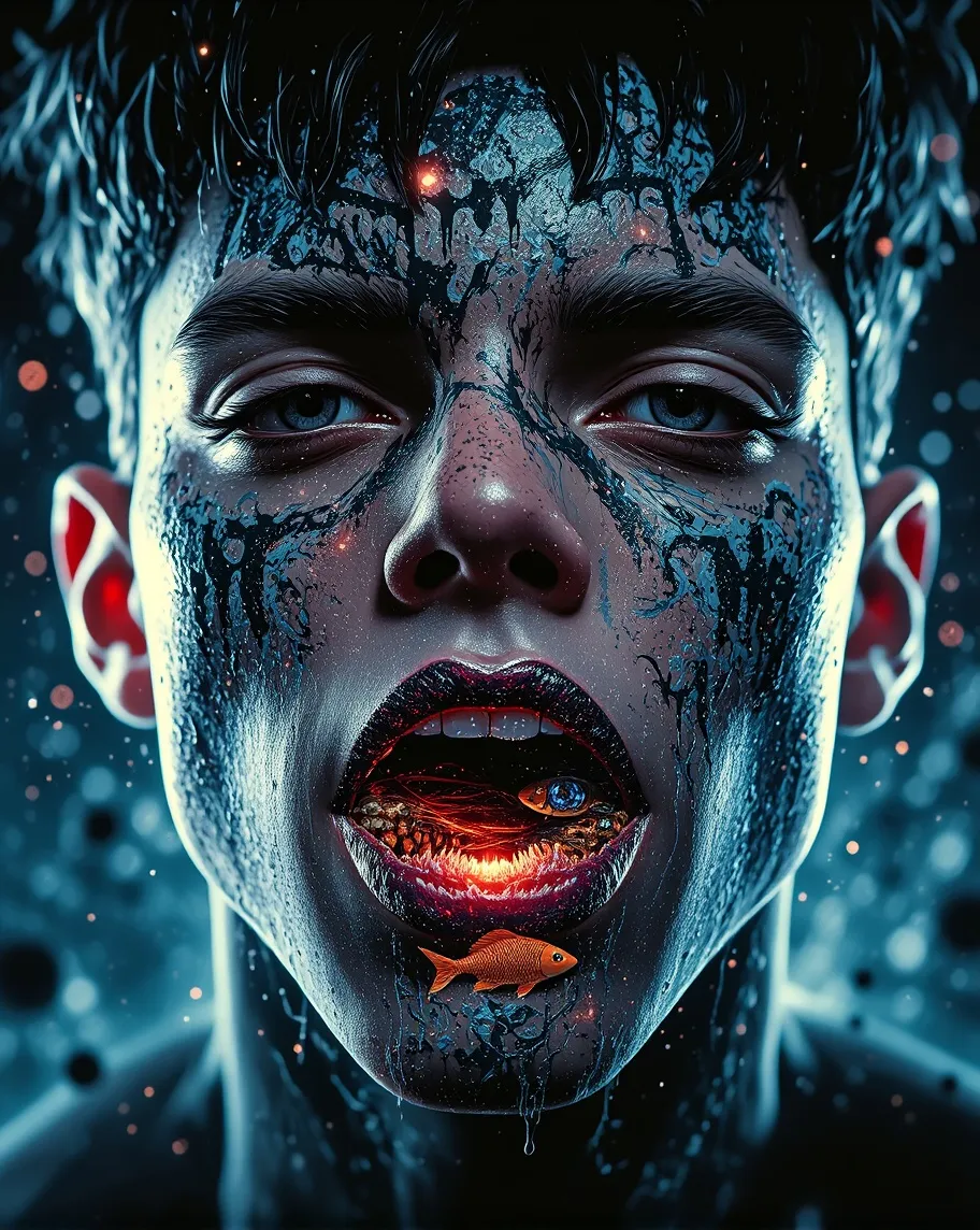 A hyper-realistic surreal a human - Free AI Photo Generator - starryai