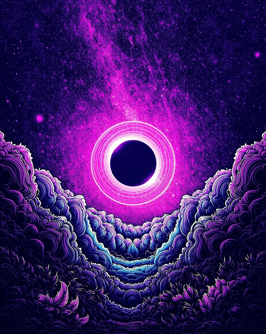 blackhole travelling another Neon - Free AI Photo Generator - starryai