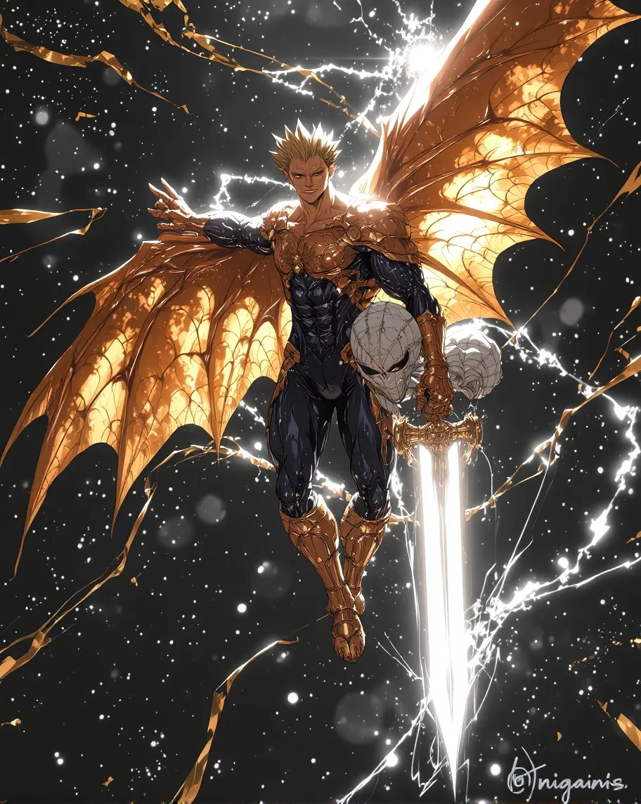 A celestial armored warrior armor - Free AI Photo Generator - starryai