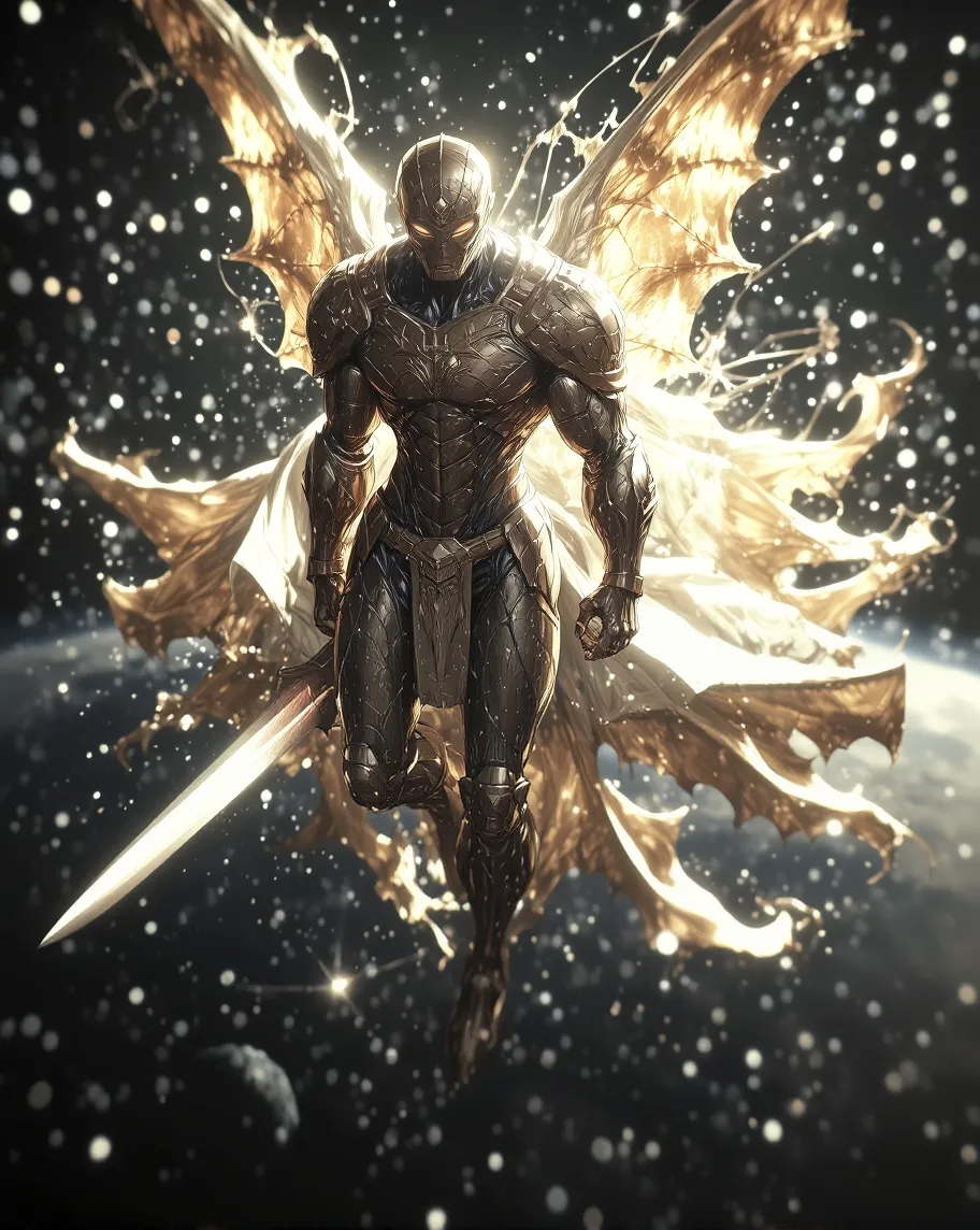 A celestial armored warrior armor - Free AI Photo Generator - starryai