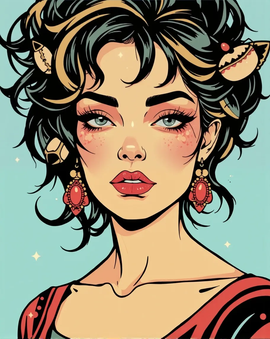 2D Vector Illustration, Comic Big - Free AI Photo Generator - starryai