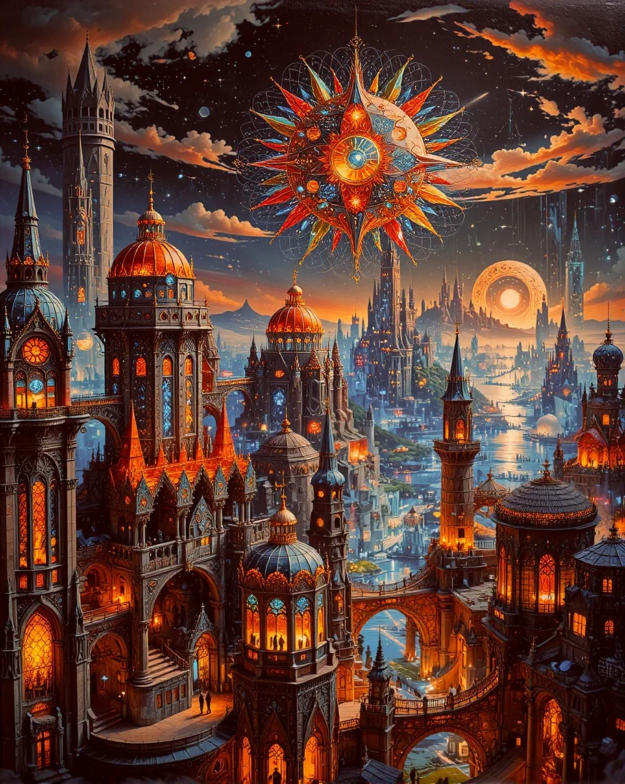 Subject: A panoramic view a city. - Free AI Photo Generator - starryai