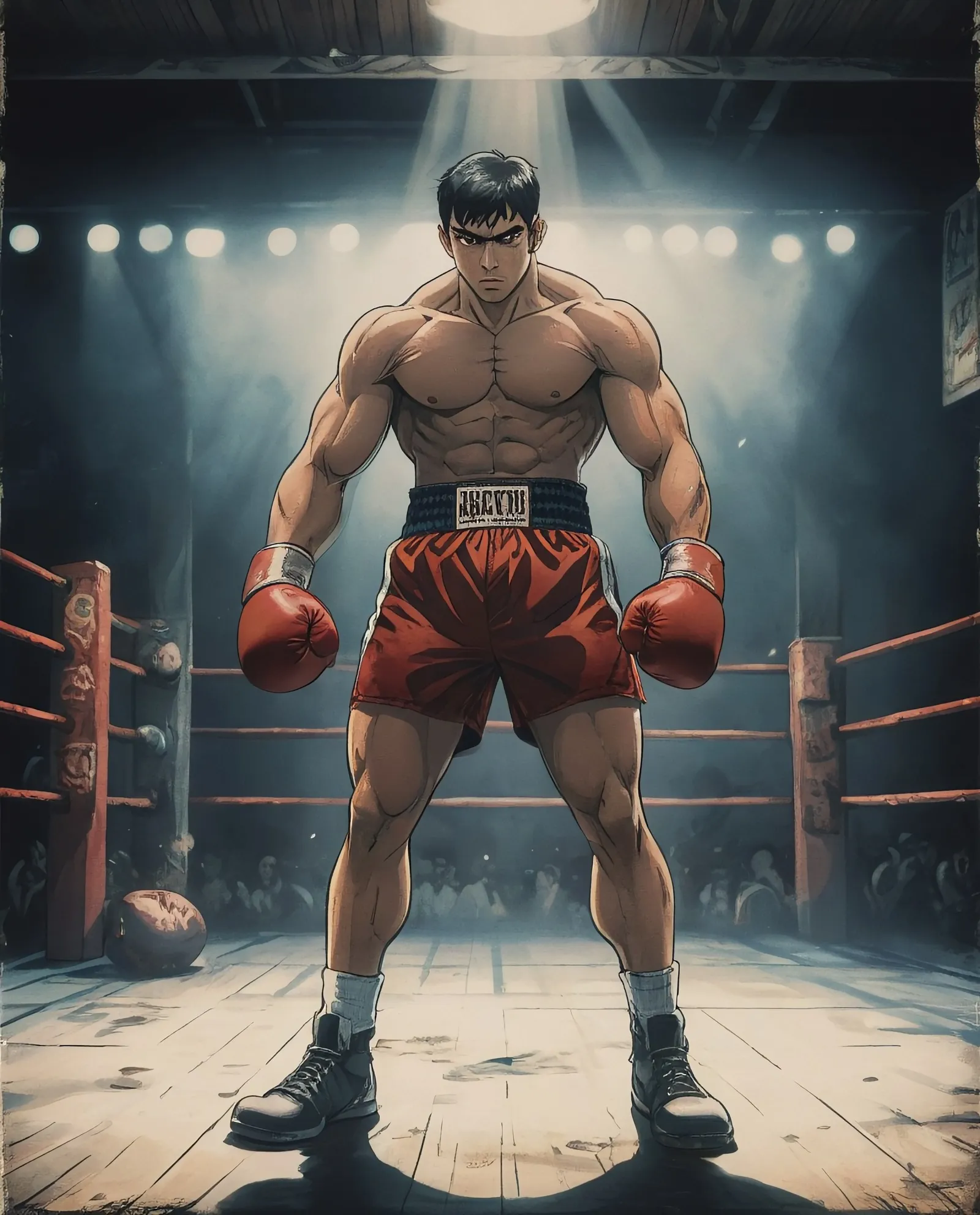 Boxers Walk In Boxer walking into gritty boxing - Free AI Photo Generator - starryai