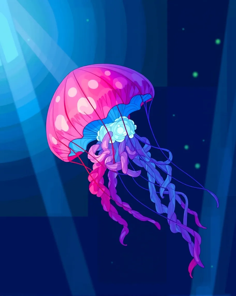 bioluminescent jellyfish - Free AI Photo Generator - starryai